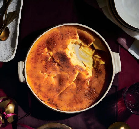 Passion fruit and coconut crème brûlée——Spoons at the ready – this is a sharing dish for everyone to dig in