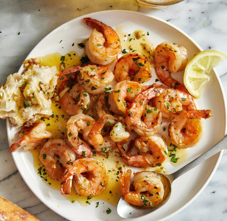 Garlic Butter Shrimp—An amazing flavor combination of garlicky, buttery goodness – so elegant and easy to make in 20 min or less!