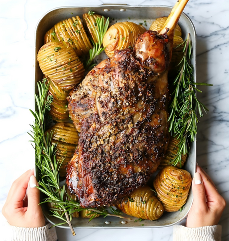 Roasted Leg of Lamb—This recipe is so good! Doesn’t even require much time, effort + ingredients. Easy and fool-proof even for first-timers!