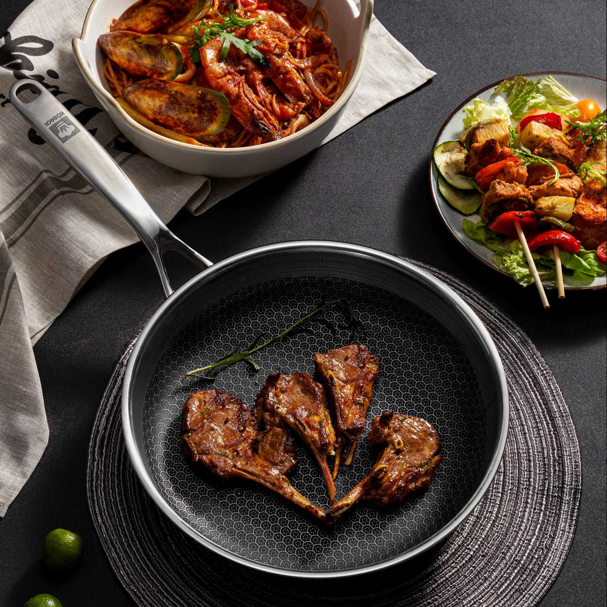 Stainless Steel Honeycomb Nonstick Fry Pan