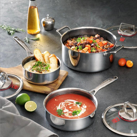 Kobachcookware 8 Quart Stainless Steel Stock Pot With Lid, 6pc