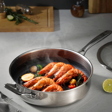 Kobachcookware 5.5QT Hybrid Deep Sauté Pan with Lid