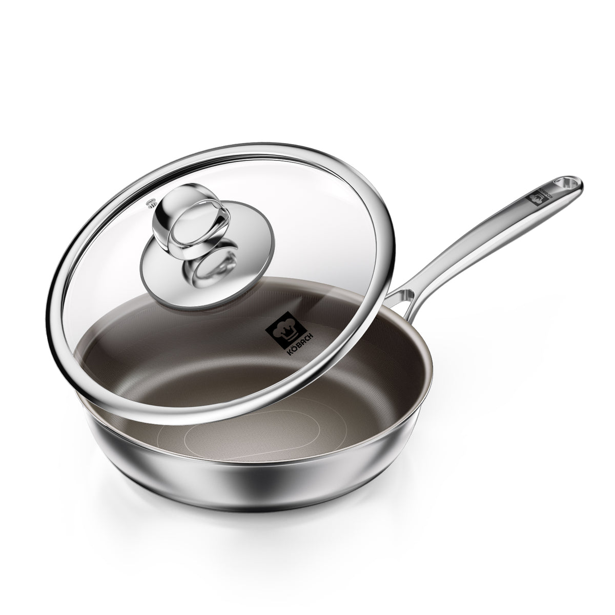 Kobach Pure Titanium Nonstick Frying Pan – 100% Uncoated, Naturally Nonstick