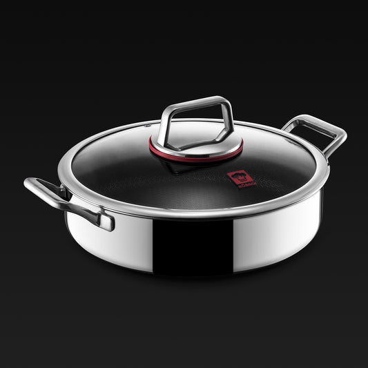 5.5QT Hybrid Deep Sauté Pan with Lid