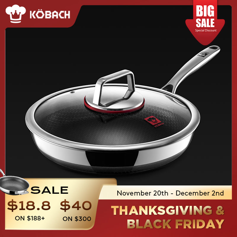 Kobachcookware Stainless Steel Honeycomb Nonstick Fry Pan