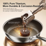 Kobach Pure Titanium Nonstick Frying Pan – 100% Uncoated, Naturally Nonstick