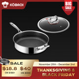 Kobachcookware 5.5QT Hybrid Deep Sauté Pan with Lid